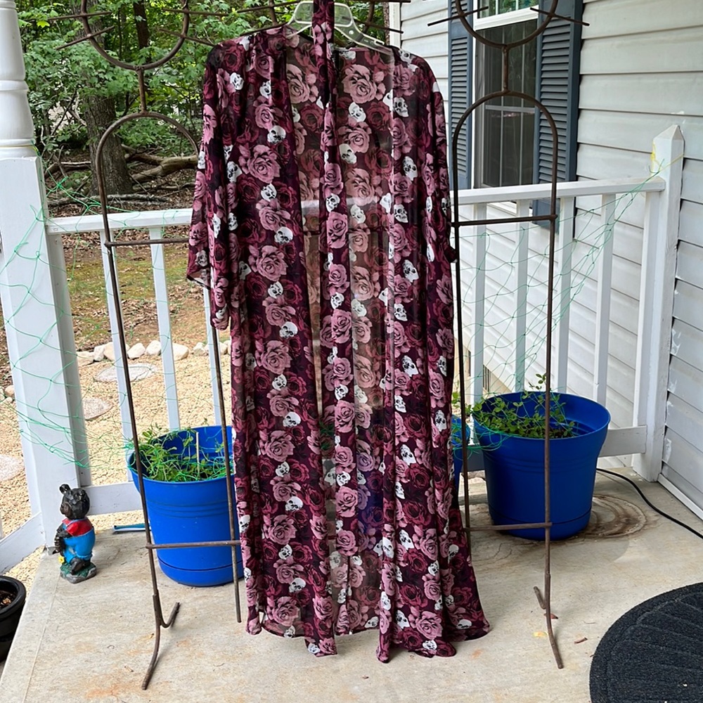Full length light robe/beach cover up.